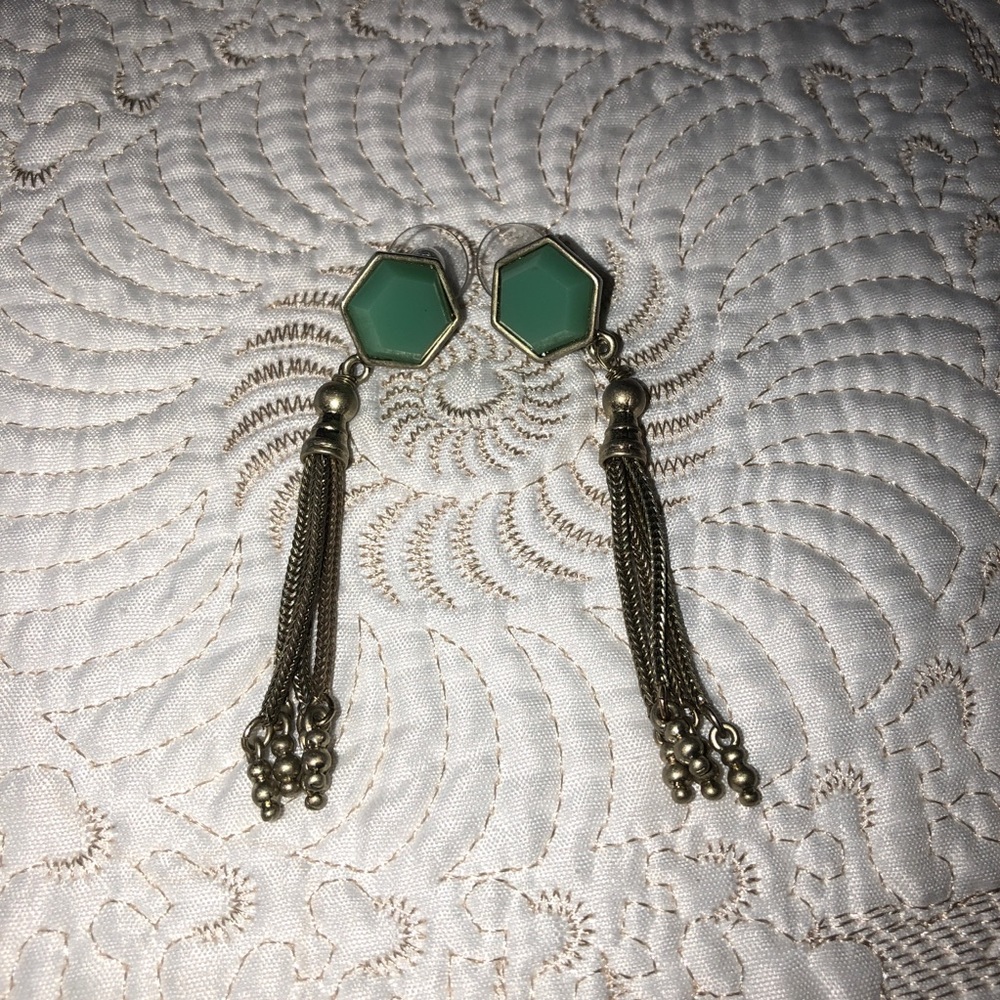 Anthropologie • Gold & Turquoise Earrings